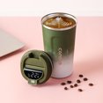 thumbnail image 3 of Copa De Agua Taza de café de 510 ml, taza de coche de medición de temperatura inteligente LCD HD (verde degradado) Tmvgtek Libre de BPA, 3 of 8