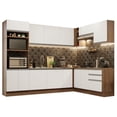 thumbnail image 1 of Cocina Integral Esquinera 479cm MADESA Glamy Marrón/Blanco, 1 of 5