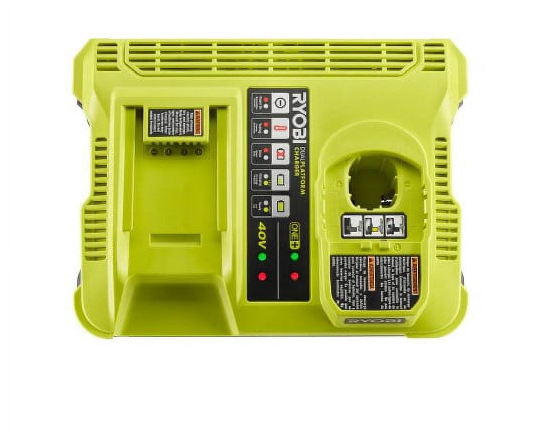Ryobi ONE+ Lithium-Ion Dual Platform Charger for RYOBI 18-Volt ONE+ and 40-Volt Batteries