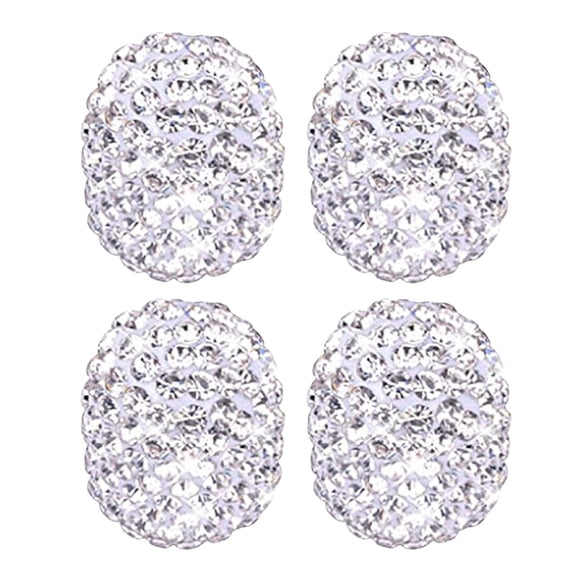 Rhinestone Studded Leak-Proof Tire Caps | 4-Pack Shiny Tire Bonnets for Cars, SUVs & Trucks | 15x13x7.5mm Dazzling Tire Covers with Rubber Seals