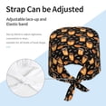 thumbnail image 4 of Kdxio Bee and Honey Pattern Turban Hat for Women Men Comfortable Adjustable Cleaning Working Cap with Sweatband, 4 of 8