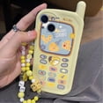 thumbnail image 3 of Cute Phone Case Compatible with iPhone 15 Series, Kawaii Classic Mobile Phone Case with Invisible Stand for Women Girls for iPhone 15 Series with Bracelets (iPhone 15 plus) Yellow, 3 of 7