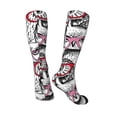 thumbnail image 2 of Knee High Socks for Men and Women, Glasses Owl Althletic Compression Socks, Support Long Tube Socks for Outdoor Sport, Calf Socks, High Stockings for Women Men, 2 of 7