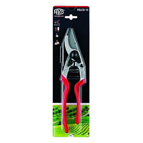 Felco F13 One or Two-Hand Garden Pruner with Steel Blade