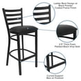 thumbnail image 5 of Flash Furniture Hercules Ladder Back Vinyl Barstool, Black, Set of 2, 5 of 14