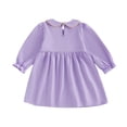 thumbnail image 6 of larppty Toddler Baby Girl Halloween Outfit Plaid Smocked Dress Pumpkin Ghost Long Sleeve Dresses Girls Fall Winter Clothes, 6 of 8