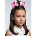 thumbnail image 4 of 2 Moños para pelo en tonos rosas con flor de listón en el centro, 4 of 4