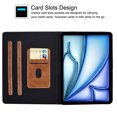 thumbnail image 2 of GSFY Case for 2024 iPad Air 11 Inch 6th Gen (M2), Slim Smart PU Leather Wallet Stand Protective Shell Auto Sleep Wake for iPad Air 11 6th/ iPad Air 10.9 4th &5th/ iPad Pro 11 (2018-2022), NP Brown, 2 of 8