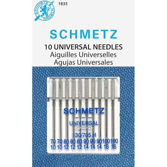 Teamwork SCHMETZ Universal (130/705 H) Household Sewing Machine Needles - Carded - Assortment - 10 Pack
