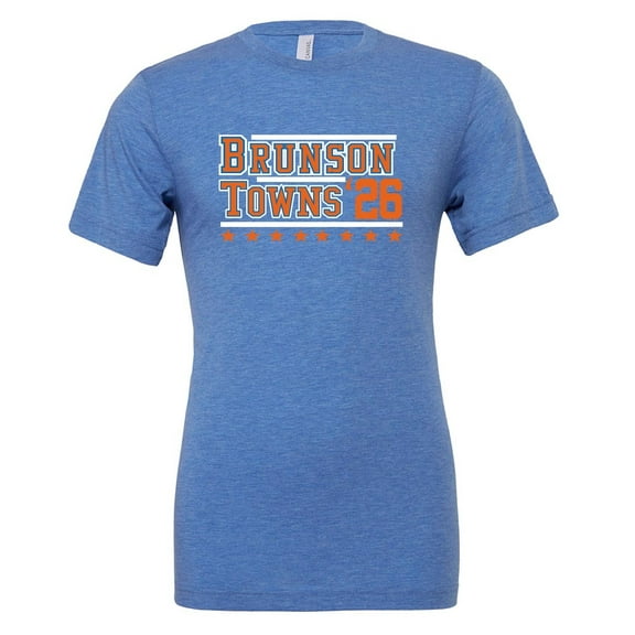 TRIBLEND Jalen Brunson Karl Anthony Towns New York 26 Shirt T-Shirt