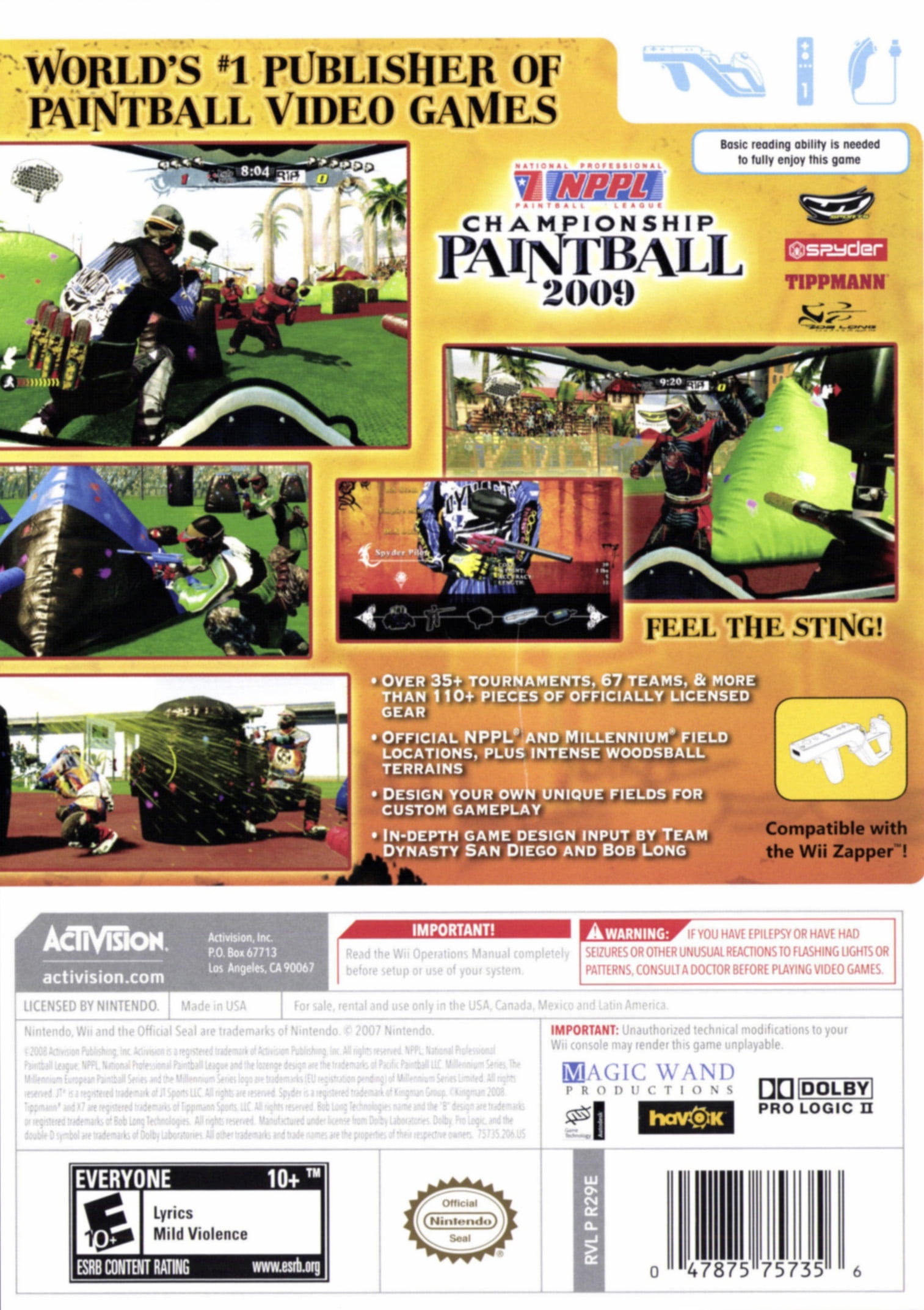 Jogo Nppl Championship Paintball 2009 Original Ps2 na Americanas Empresas