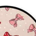thumbnail image 4 of 36.2 Inch Round Floor Mat Cute Red Bows Pattern Carpet Decor Rug for Living Room Bedroom, 4 of 6