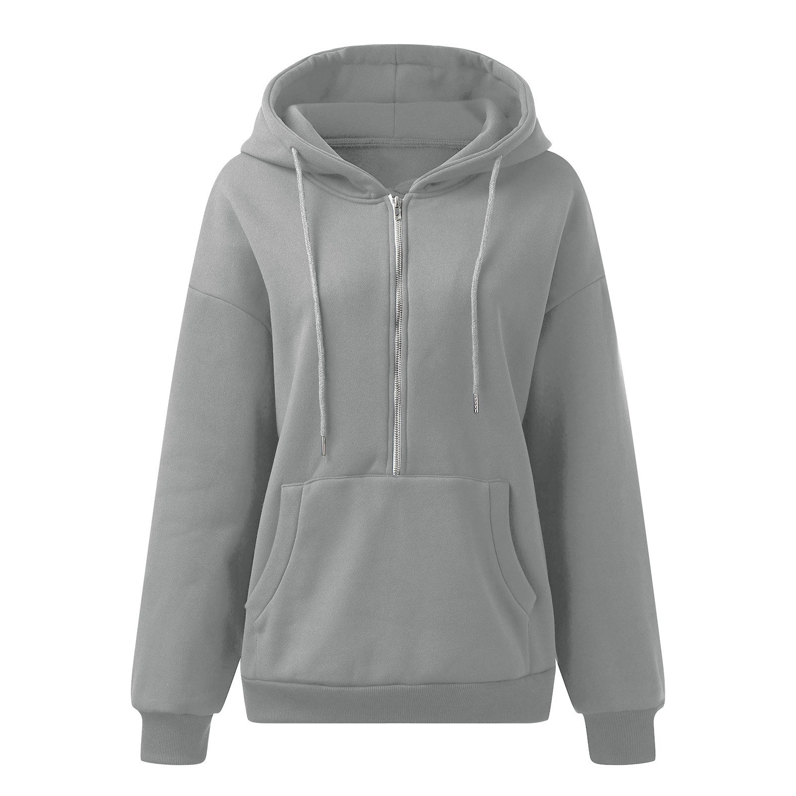 Amkhujs Hoodies for Women Half Zip Oversized Sweatshirts Pullover School Fall Fashion Spring Outfits Winter Clothes with Pocket, Gifts for Women