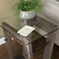 thumbnail image 2 of Southern Enterprises 21.75" Clear and Brown Reclaimed Contemporary Wood End Table, 2 of 5