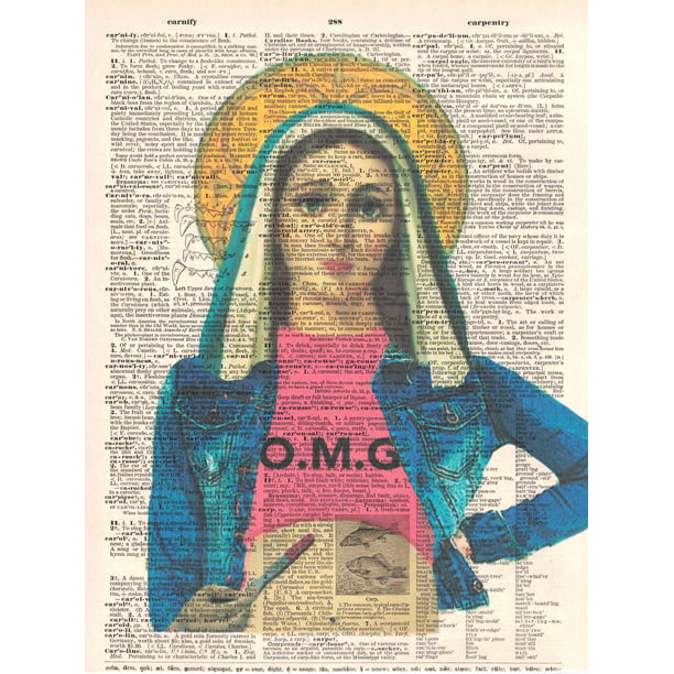 Art N Wordz Virgin Mary Omg Pregnancy Test Original Dictionary Sheet Pop Art Wall Or Desk Art Print Poster Walmart Com Walmart Com