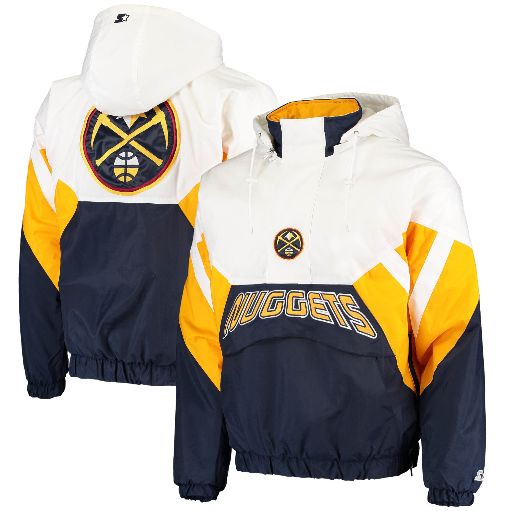 Denver Nuggets Starter The Line-Up Oxford Hoodie Half-Zip ...