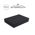 thumbnail image 4 of Paquete de 10 cajas de regalo y venta al por menor de joyería de color negro mate rellenas de algodón Tamaño: 7 "x 5" x 1-1/8 "pulgadas por R J Displays, 4 of 4