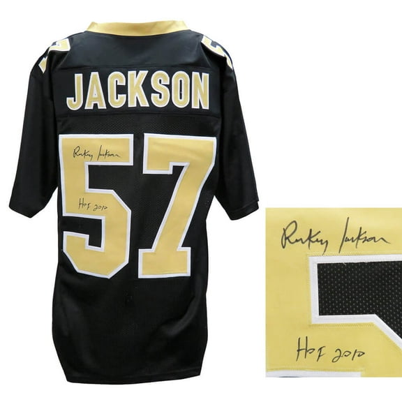 Rickey Jackson Signed Black Custom Football Jersey w/HOF 2010