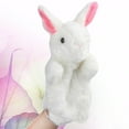 thumbnail image 4 of marioneta de mano de peluche de conejo, accesorio para contar historias, juego de rol, recuerdo de fiesta para padres e hijos, color blanco, 4 of 7