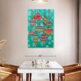 thumbnail image 3 of Elephant Stock Baubles In The Snow Wall Art - Vertical Canvas Wall Art - Living Room Wall Decor - Holiday Canvas - Turquoise And Red Decor By Hello Angel - 30" x 45", 3 of 8