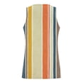 thumbnail image 3 of Mens Sleeveless T-Shirts Color Stripes Crew Neck Pull-On Tank Tops Relaxed Fit Athletic Running Gym Muscle Beach Tee Shirts, 3 of 4