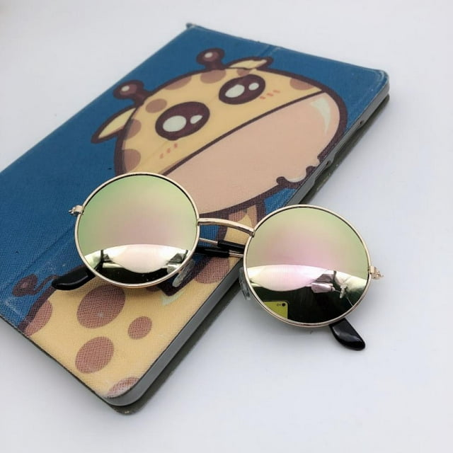 Kid's Cute Round Frame Sunglasses Metallic Fruit Dazzle Sunglasses Personality Sunglasses