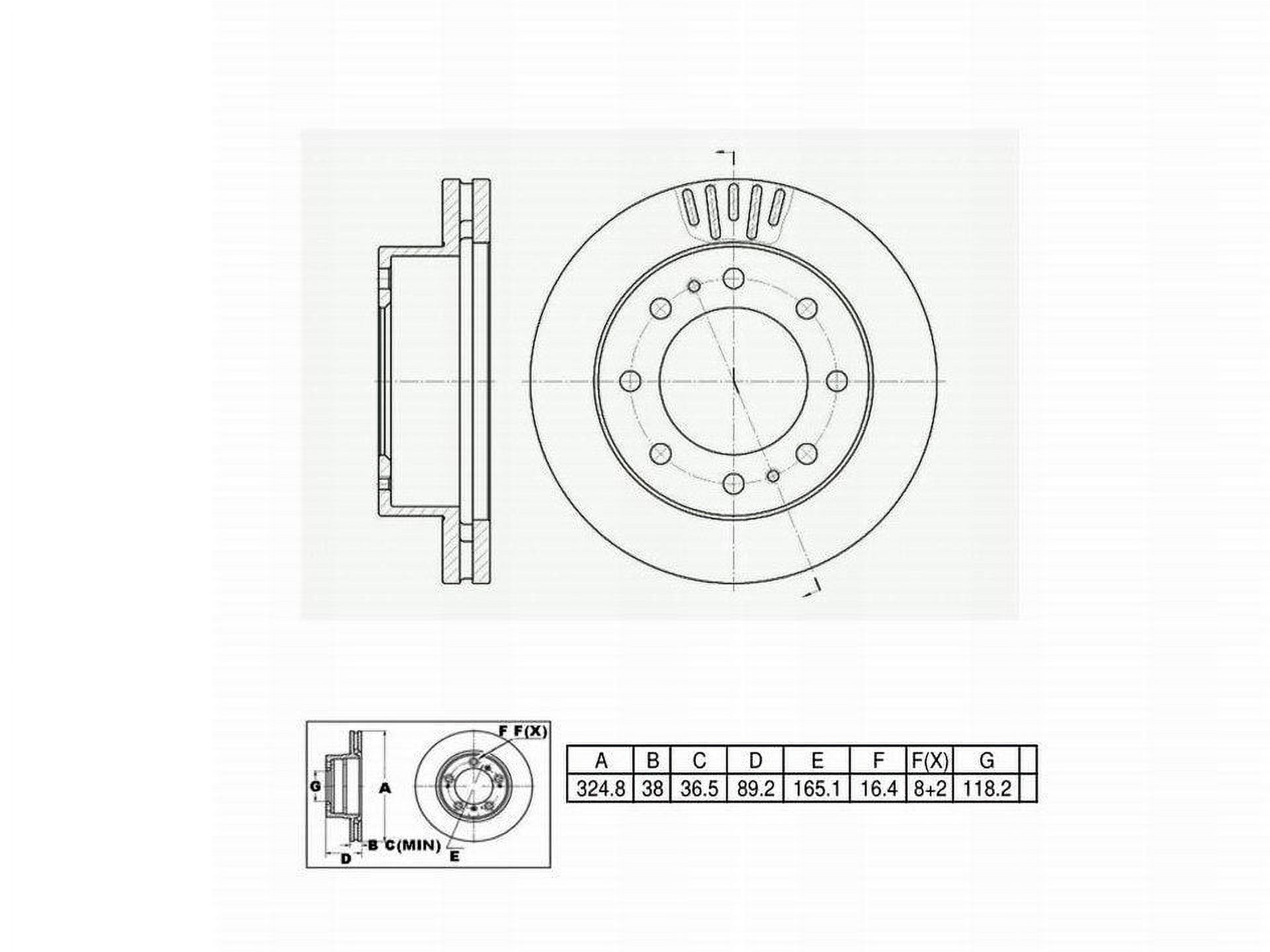 UltraHC Coated High Carbon Brake Rotor, Front UR001576, Chevrolet Express 3500 2021-2003