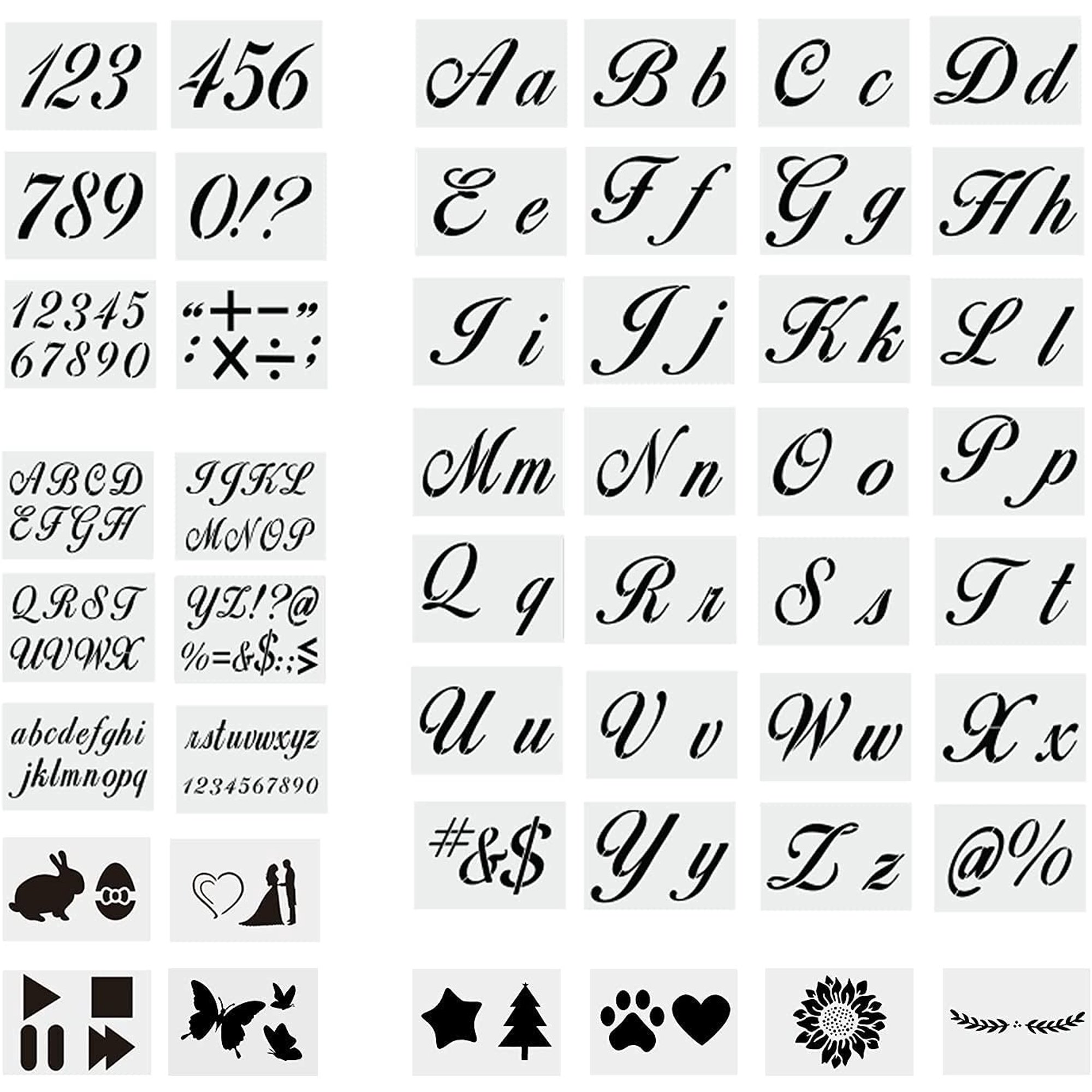 Corsiva Script Letter Stencil Calligraphy Stencils sites.unimi.it