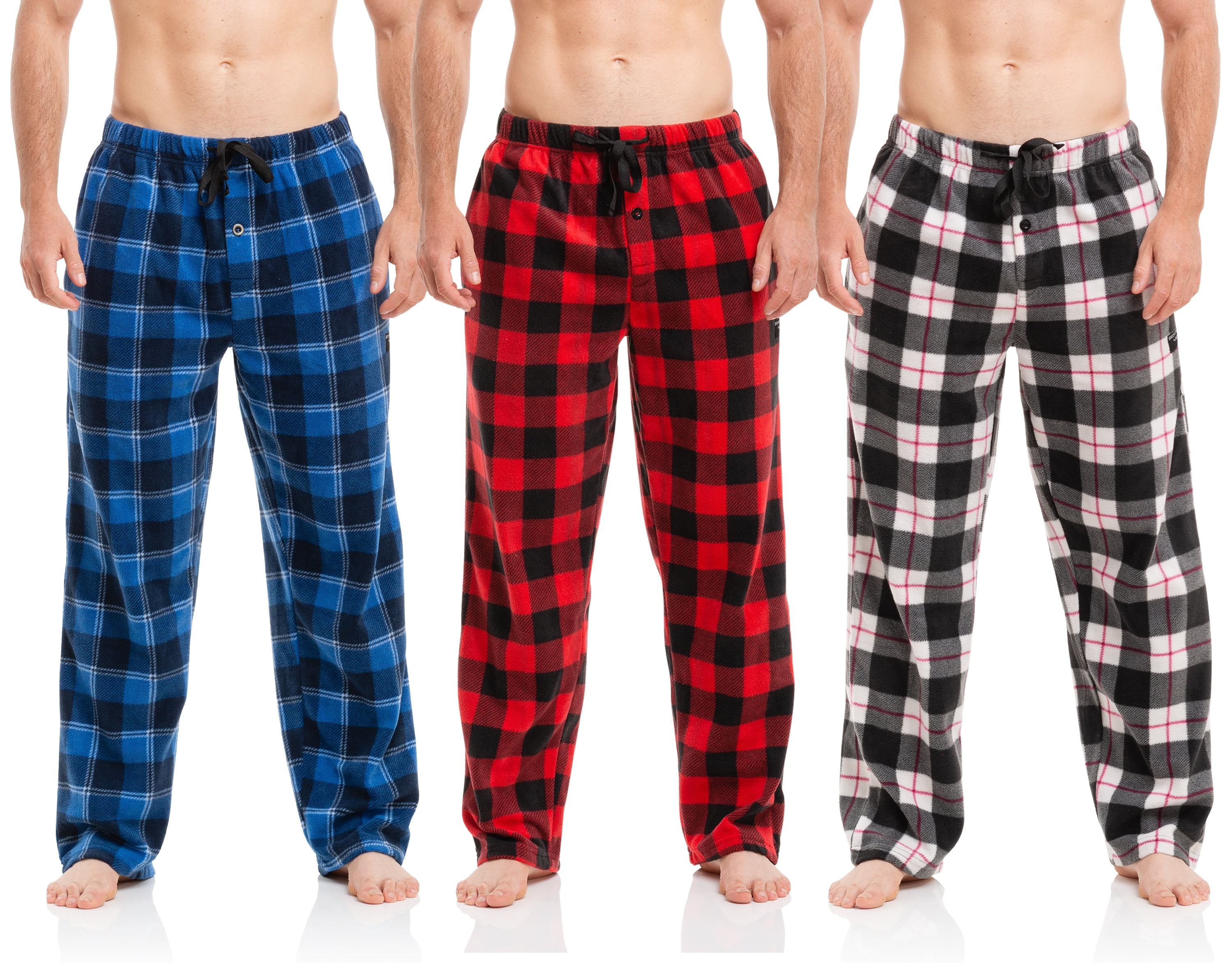 Brooklyn-Jax Men's Microfleece Pajama in L size and pack of 3 - Walmart.com