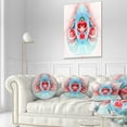 thumbnail image 3 of Designart Cold Extraterrestrial Fractal Heart Red - Floral Throw Pillow - 12x20, 3 of 5