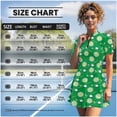 thumbnail image 6 of Binienty Green Daisy Golf Matching Golf Outfit for Couple Relaxed Athletic His and Hers Matching Golf Outfit for Couple Fashionable Quarter Zip Pullover Athletic Workout Dress, 6 of 7