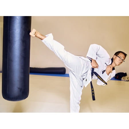 Canvas Print Leg Fight Taekwondo Kick Box Stretched Canvas 10 x