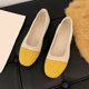 thumbnail image 4 of Zapatos Casuales Planos para las Mujeres Color-Bloque Dedo Redondo Boca Poco Profunda Deslizamiento en Zapatillas de Lienzo Primavera, Zapatos de Lienzo para las Mujeres, 4 of 8