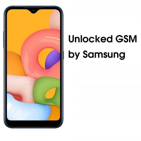 Samsung Galaxy A01 A015M 16GB Dual Sim GSM Unlocked Phone (International Variant/US Compatible LTE) - Blue