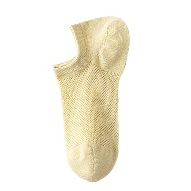WZXFASHION Candy Colored Socks For Spring And Summer Boneless Boat Socks Clothing Shoes & Accessories Yellow One Size
