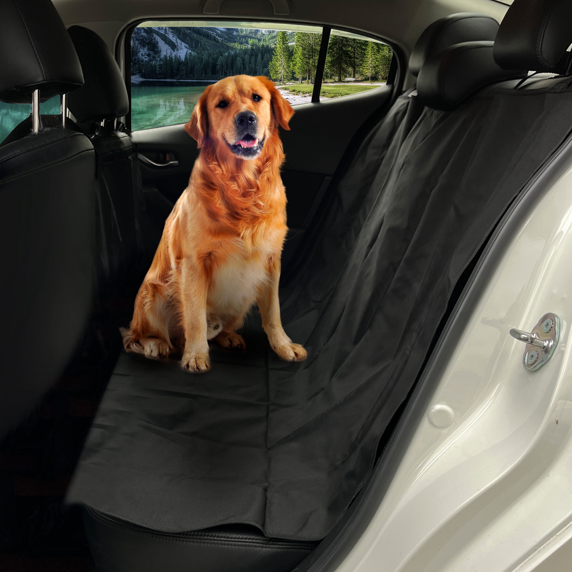Unique Bargains Car Back Seat Cover Pet Waterproof Non-slip Pad Oxford Black