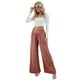 thumbnail image 5 of Pantalones de pierna ancha para mujer Pantalones palazzo de cintura alta elásticos Pantalones de salón fluidos Pantalones casuales de trabajo Zhivalor BST3000476-3, 5 of 6