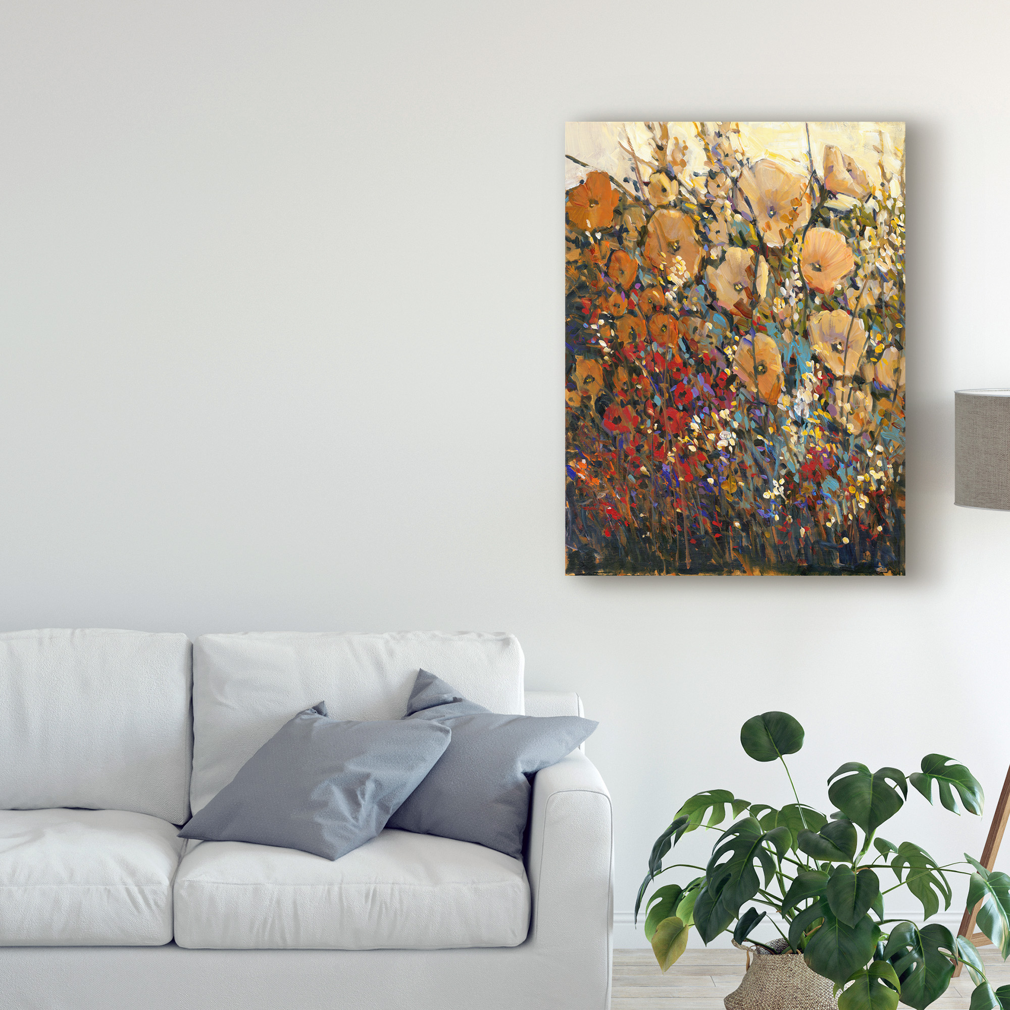 Trademark Fine Art 'Bright And Bold Flowers I' Canvas Art by Tim OToole