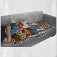 thumbnail image 6 of Tiki Bar Soft Flannel Fleece Throw Blanket, Rusty Vintage Sign Aloha Exotic Cocktails and Coconut Drink Antique Nostalgic, Cozy Plush for Indoor and Outdoor Use, 70" x 90", Multicolor, by Ambesonne, 6 of 6