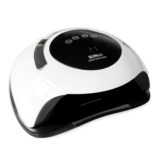 Lámpara de uñas 120W Lámpara UV LED Secador de uñas de gel Secador de uñas con lámpara LED UV Gel de uñas 10S Secado rápido 4 temporizadores Pantalla LCD para esmalte de gel semipermanente