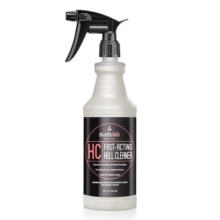 Suds Lab Marine HC Boat Hull Cleaner 32oz - Fast-Acting Rust & Scum Remover, Pre-Polish Boat Cleaner for Fiberglass & Aluminum
