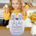 thumbnail image 6 of Easter Basket Stuffers Gift for Toddler Girl Boy,Easter Bunny Basket - Blue Tote Bag for Easter Egg Hunts, Candy Storage, and Party Decor, 6 of 7