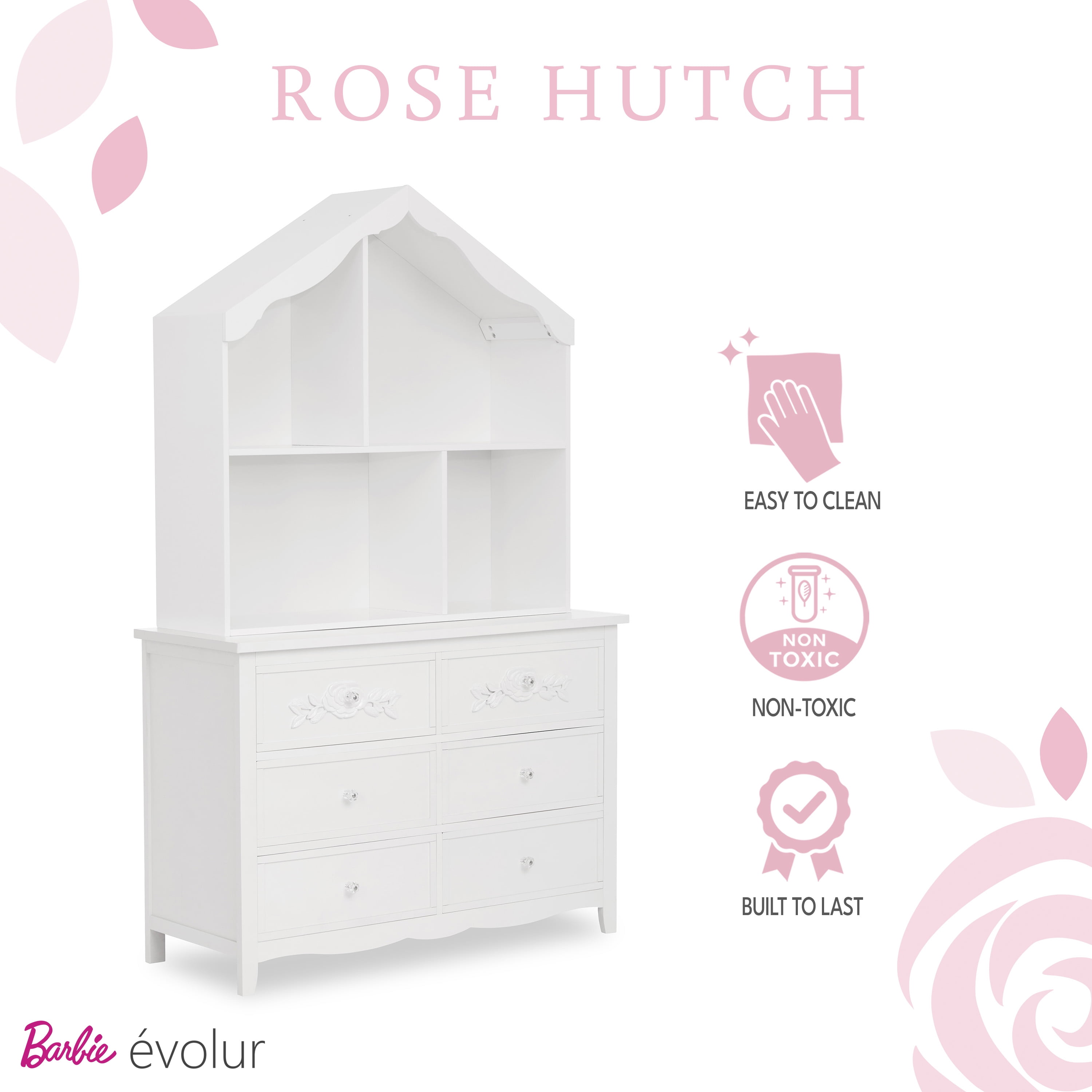 Barbie by Evolur Rose Hutch in White