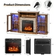 thumbnail image 5 of Costway Fireplace TV Stand w/ Led Lights & 18" Electric Fireplace for For 65" Wall-Mounted TV, 5 of 9