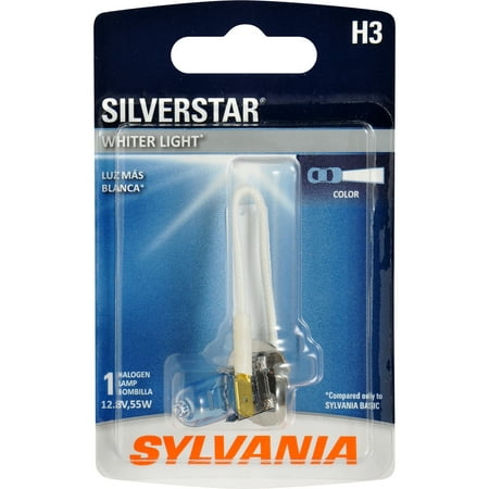 SYLVANIA H3 SilverStar Halogen Headlight Bulb, Pack of