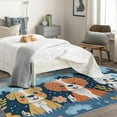 thumbnail image 4 of Dog Rugs Washable - 3x5 Rug - Dog Rug - Cute Cartoon Puppy Area Rug - Kids Kawaii Floral Rugs - Boys Flower Animal Carpet, 4 of 7