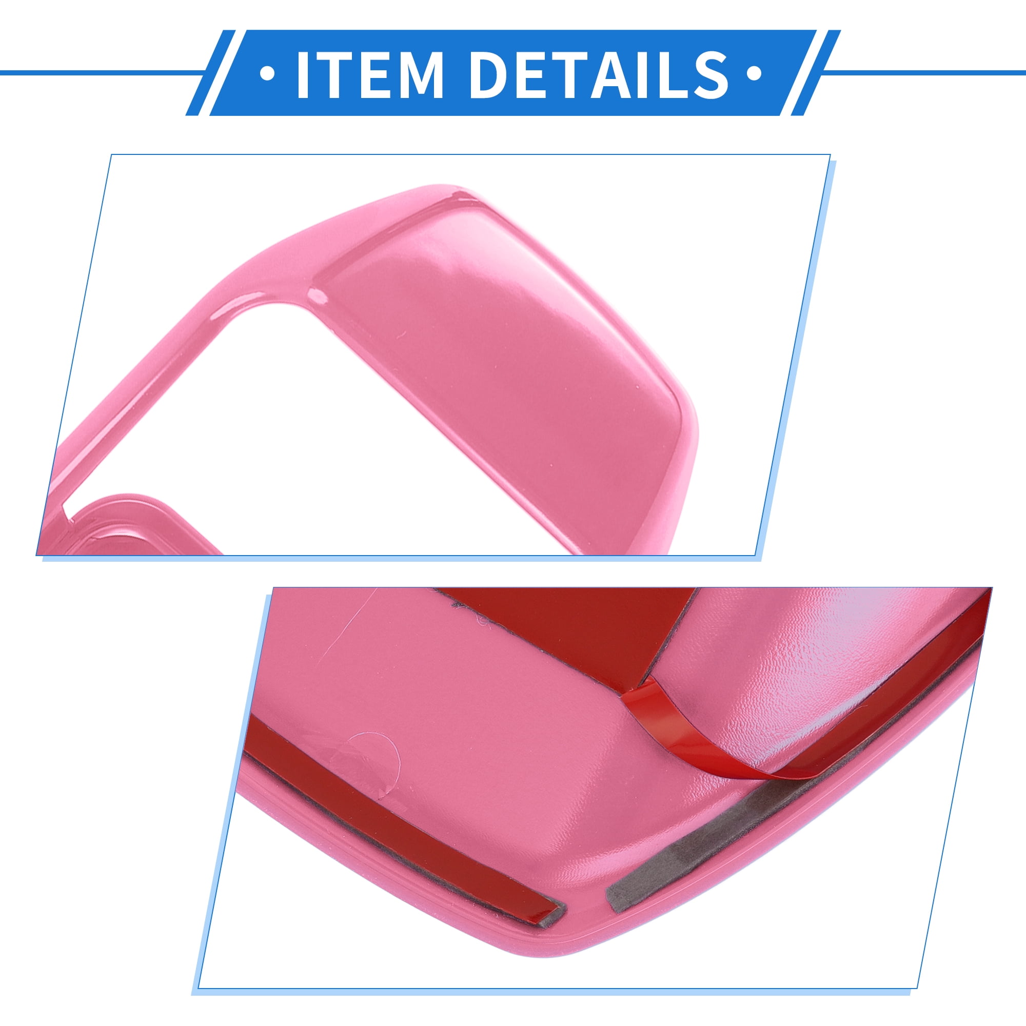 Unique Bargains 4 Pcs Door Bowl Cover Trim Compatible for Jeep Wrangler JL 2018-2022 ABS Pink Exterior Accessories