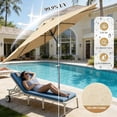 thumbnail image 4 of Outdoor Patio Umbrella Replacement Canopy 7.5ft/9ft/10ft/11ft 6/8 Ribs, Cantilever Offset Patio Umbrella Fabric Cover Resistant Waterproof Shade for Table Pool, 4 of 7