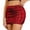 Red, variant on CharmCyan Sequin Mini Skirt for Women High Waist Bodycon Stretchy Short Skirt Shimmering Club Party Wear Above Knee Length Black L