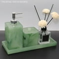 thumbnail image 3 of Vanity Tray,Marble Pattern Decor Bathroom Counter Tray, Jewelry Dish Bathroom Vanity Organizer, Perfume Tray for Tissues, Candles, Soap, Towel, , Jade Green, 3 of 8